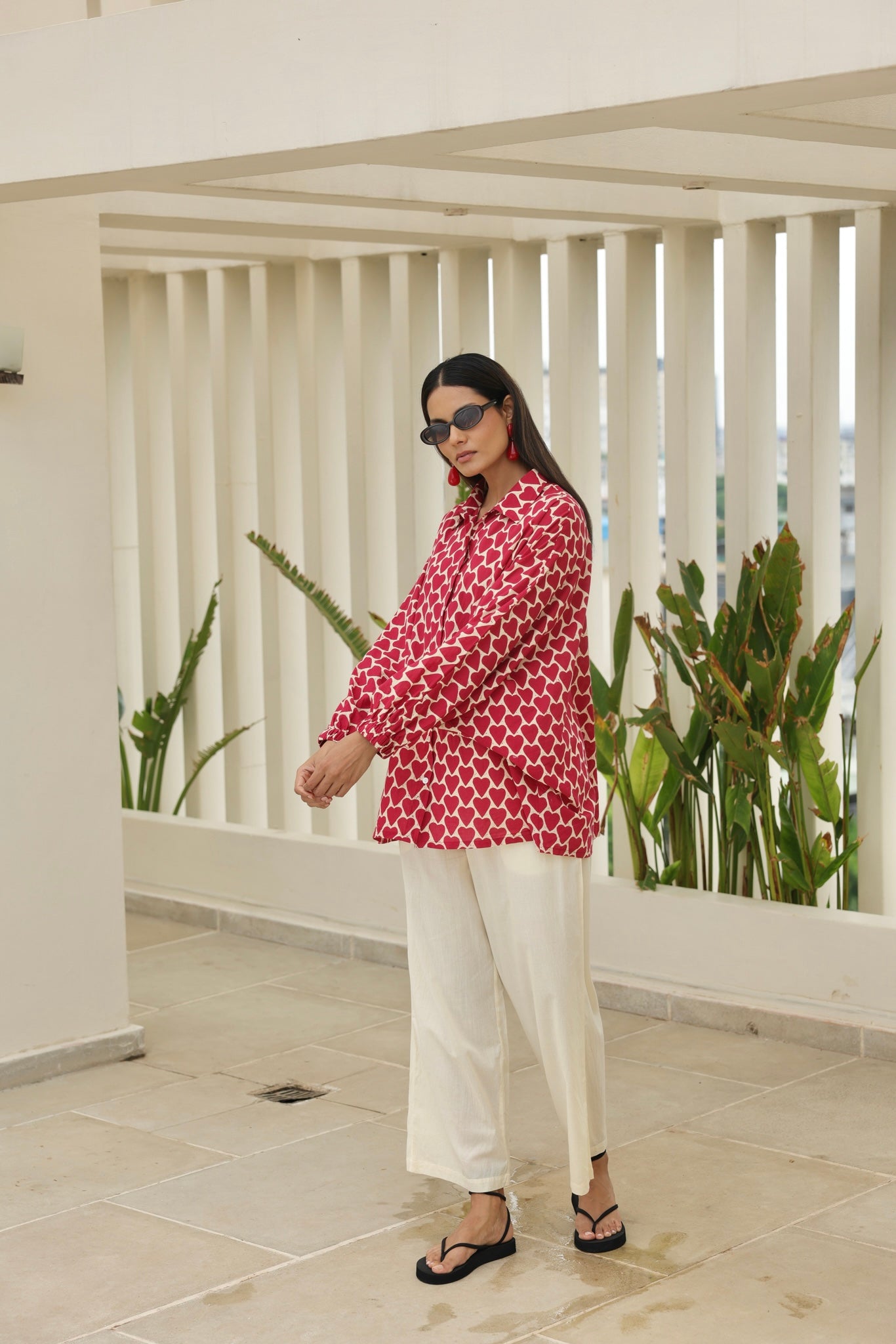 Poppy Blouse in Red