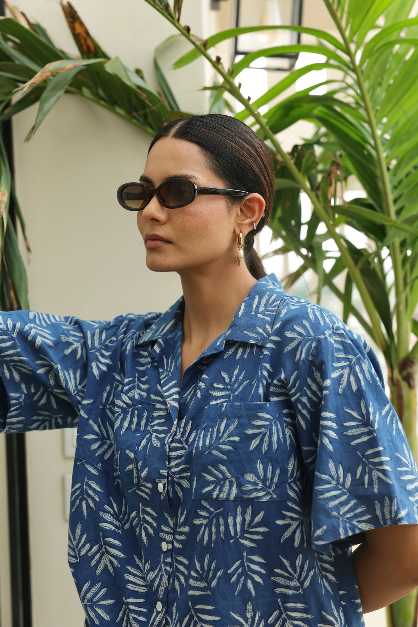 Begonia Blouse in Indigo