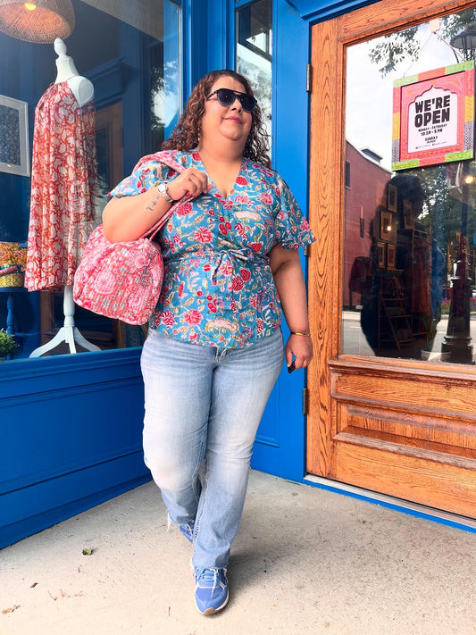 Wrap Top with Flutter Sleeve
