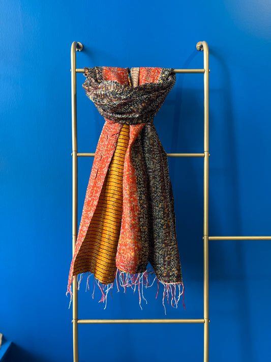 Silk/Silk Blend Scarf Wide - Pattern 6