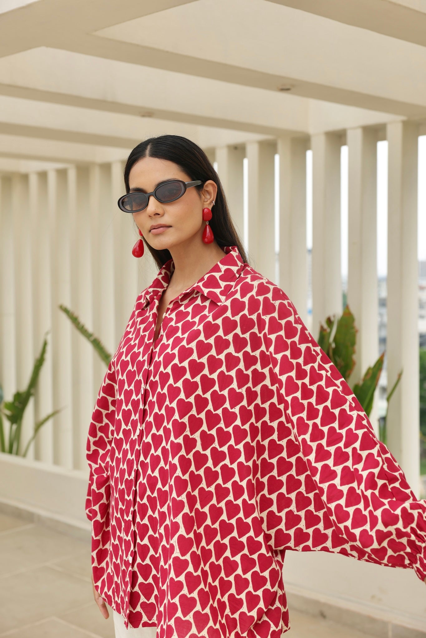 Poppy Blouse in Red
