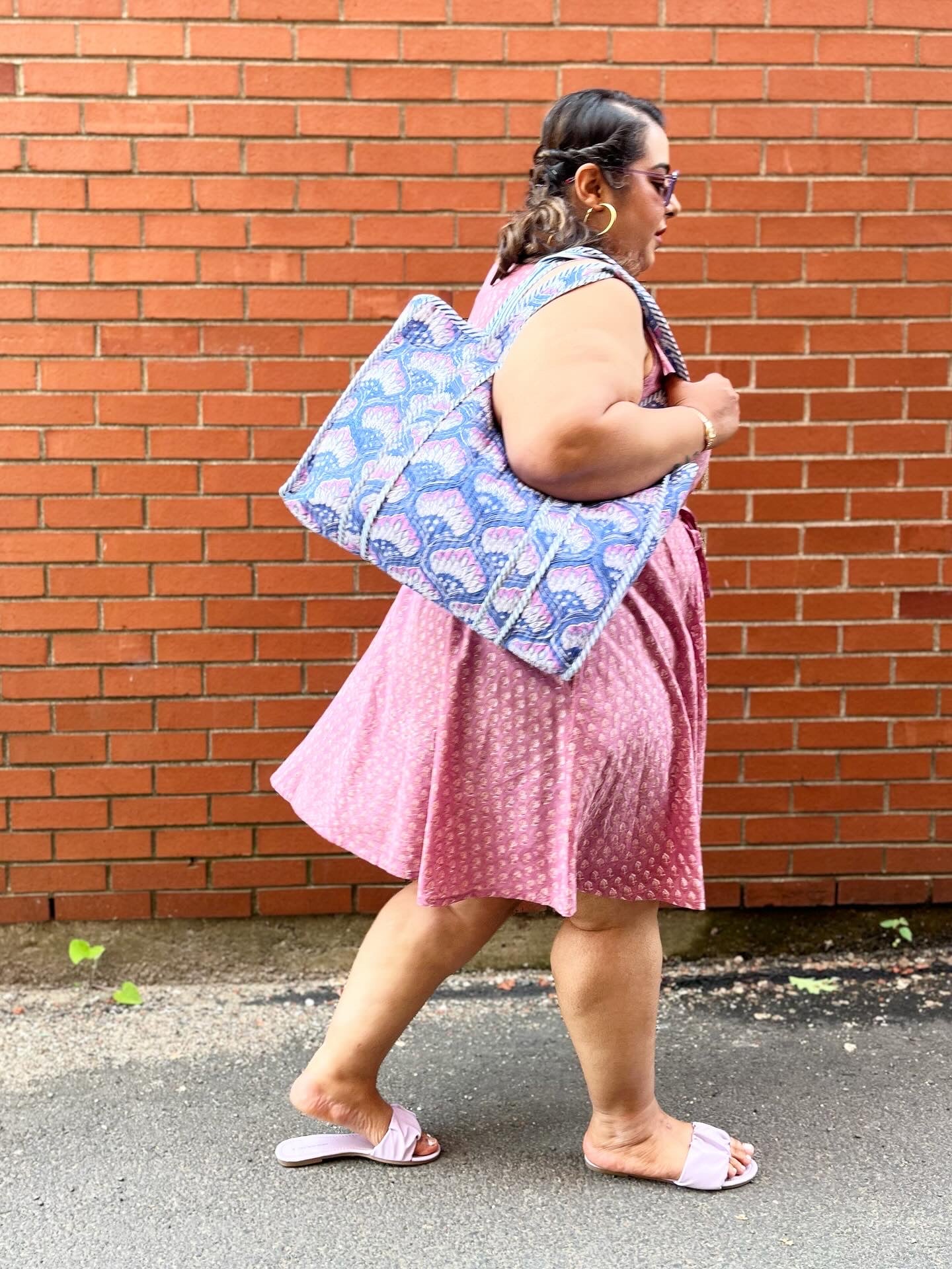Tulip Mini Dress in Mauve Pink