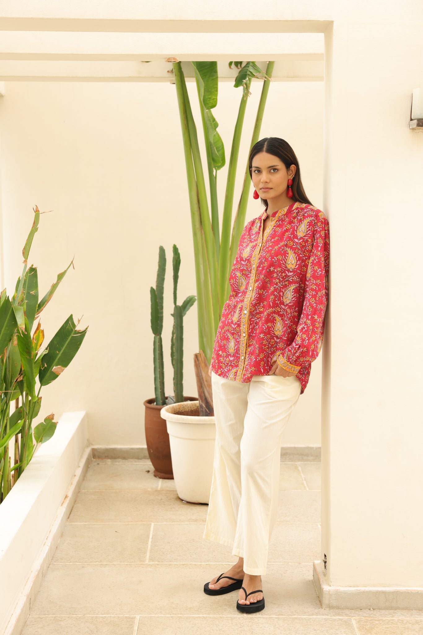 Gardenia Blouse in Red