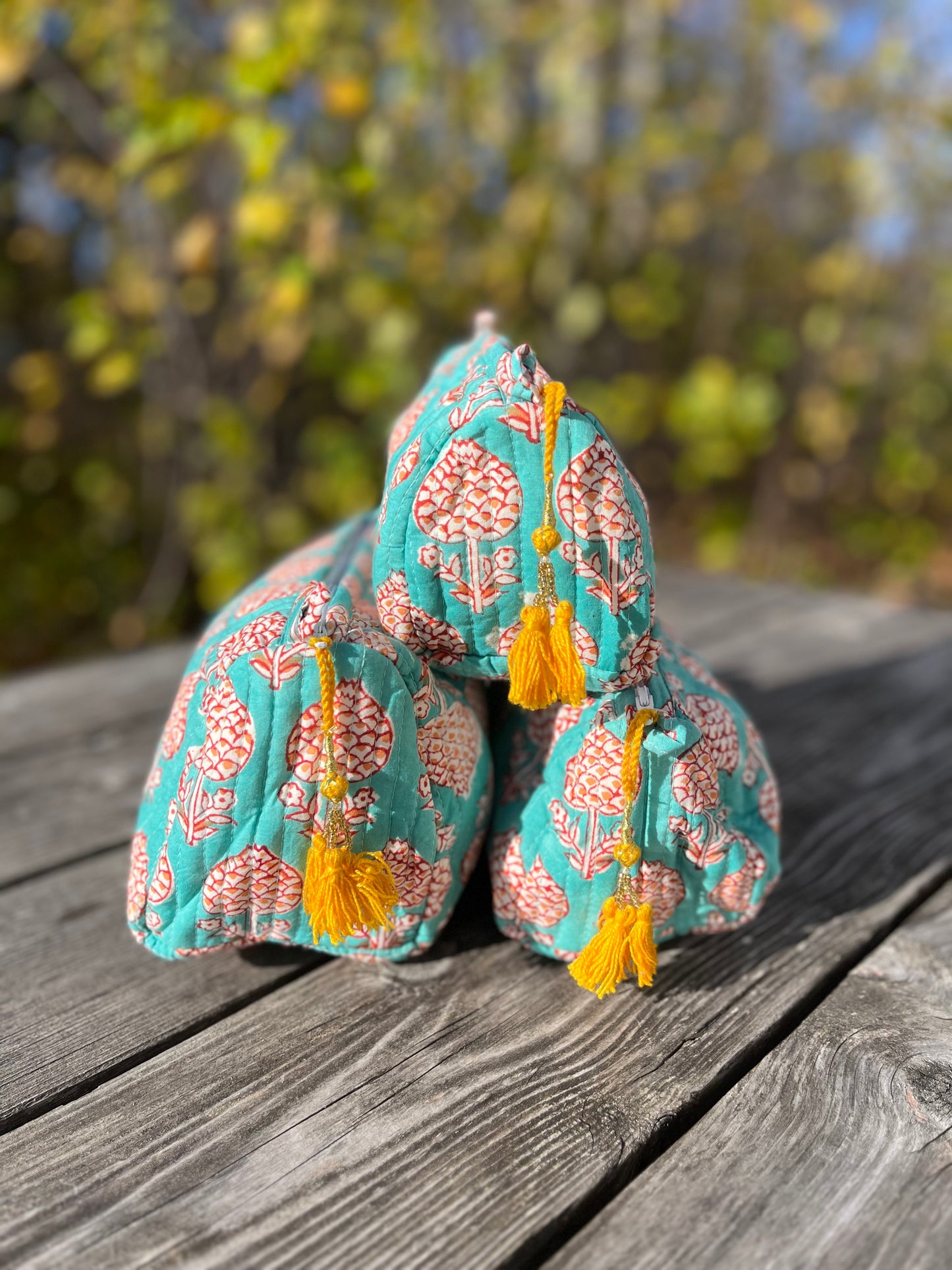 Make Up Bag in Sea Green