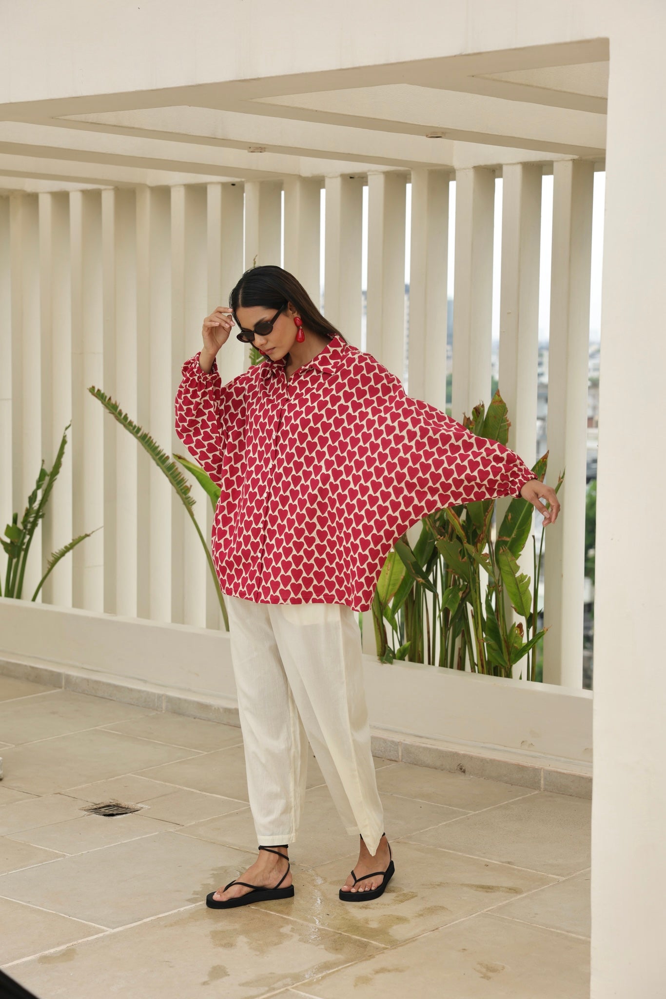 Poppy Blouse in Red