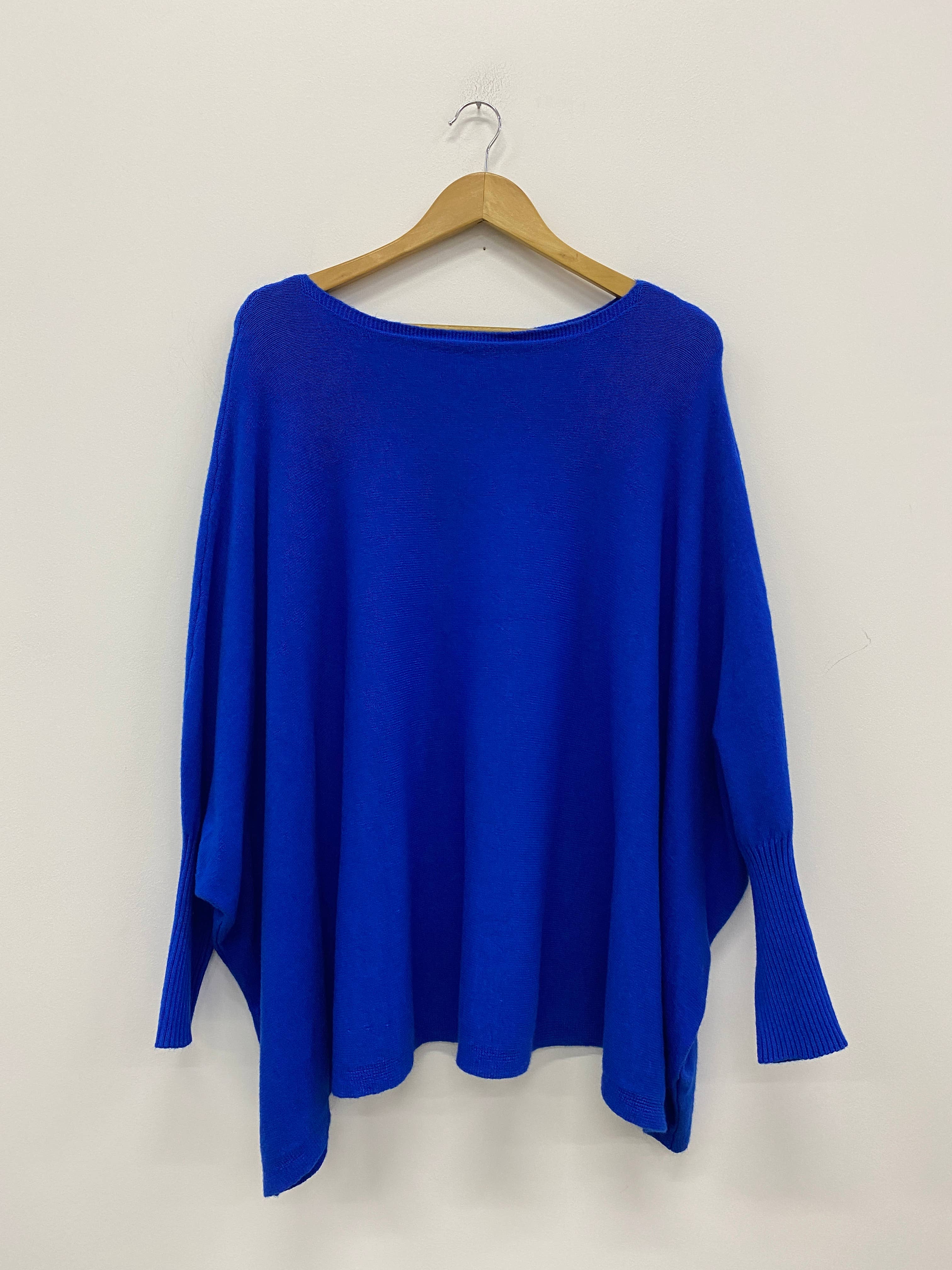 LEL-T8717 plain knit tunic sweater: Ecru / One size