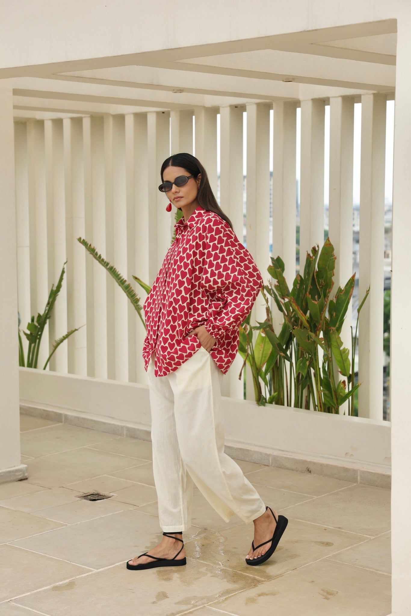 Poppy Blouse in Red