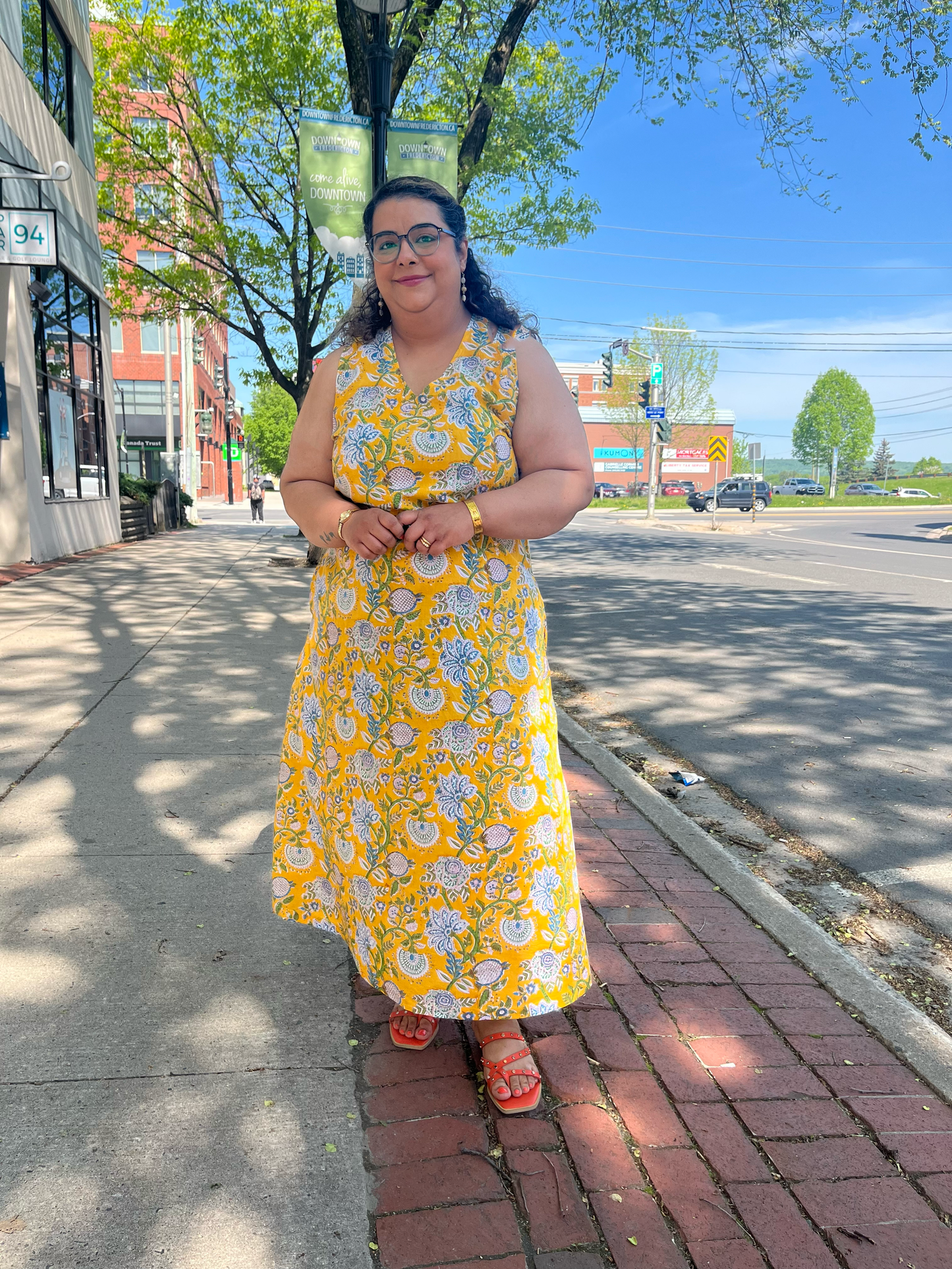 A-line Maxi Dress in Yellow