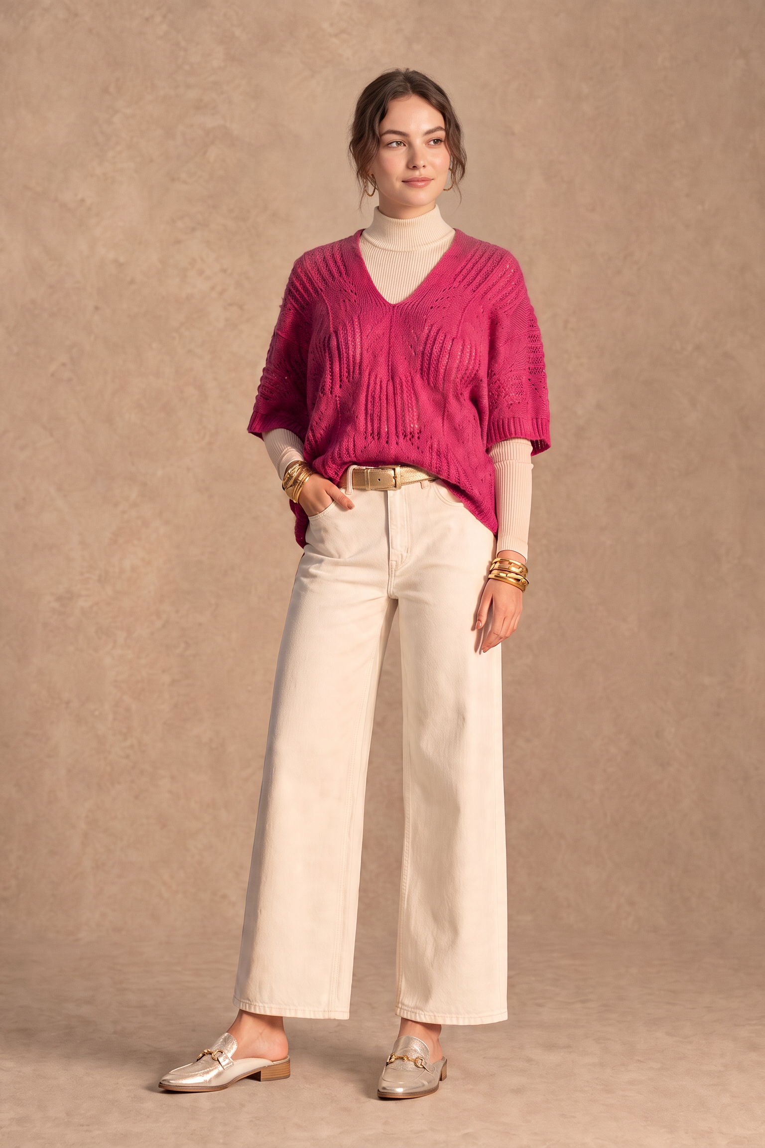 Mohair Blend Autumn Pink Sweater Top