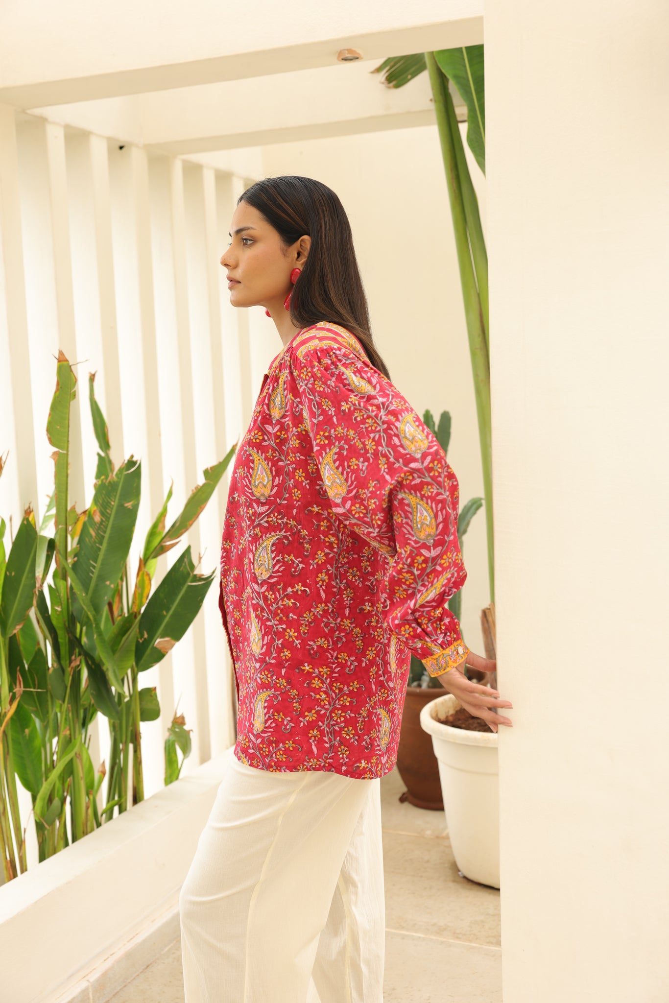 Gardenia Blouse in Red