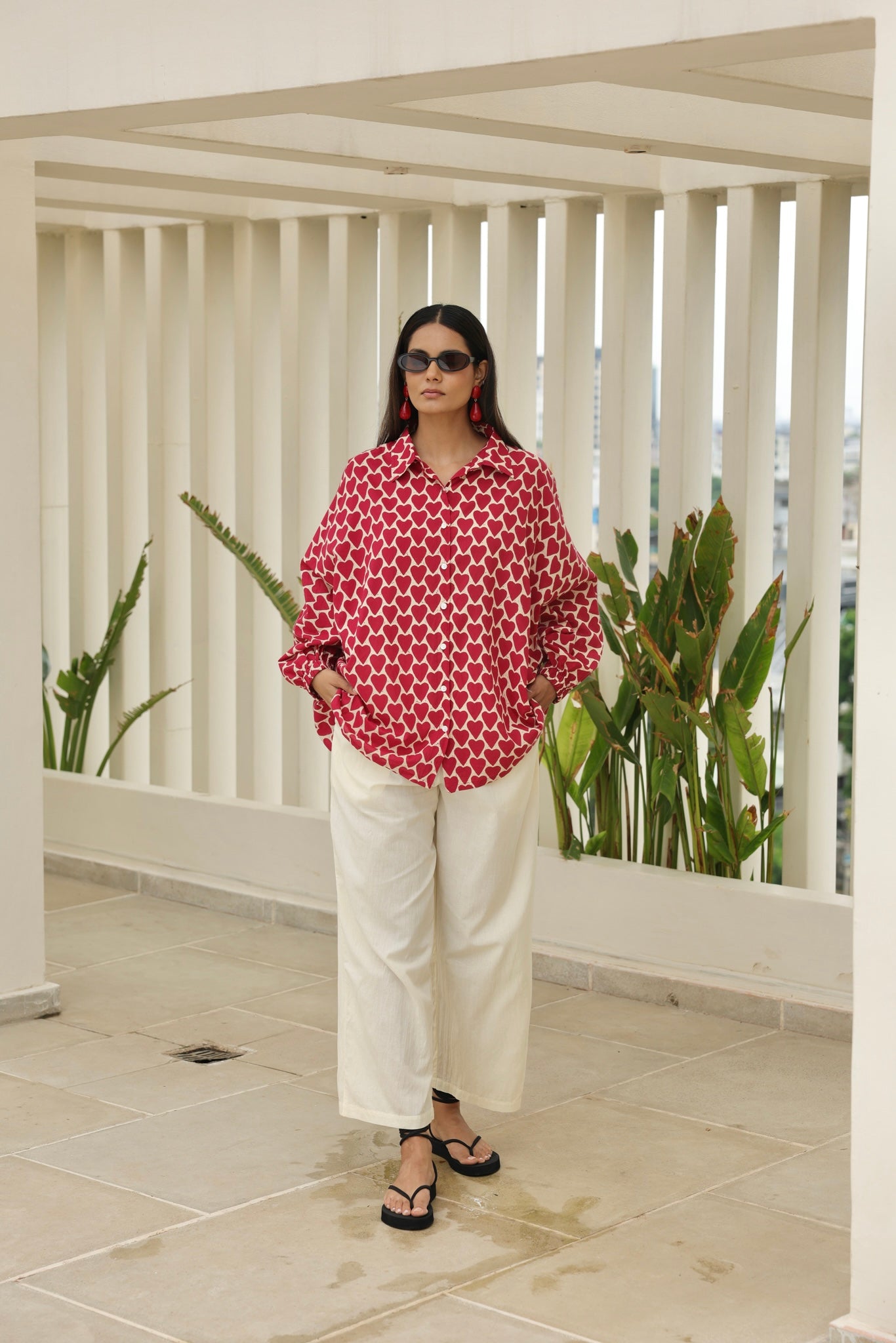 Poppy Blouse in Red