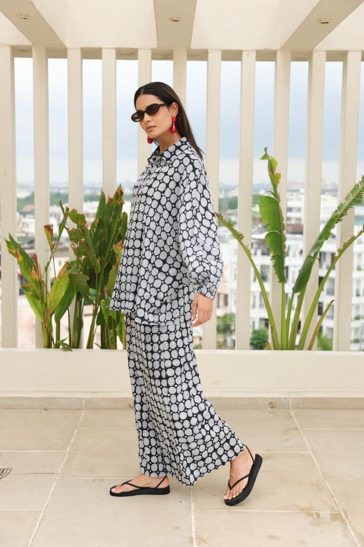 Poppy Blouse in Geometric Print