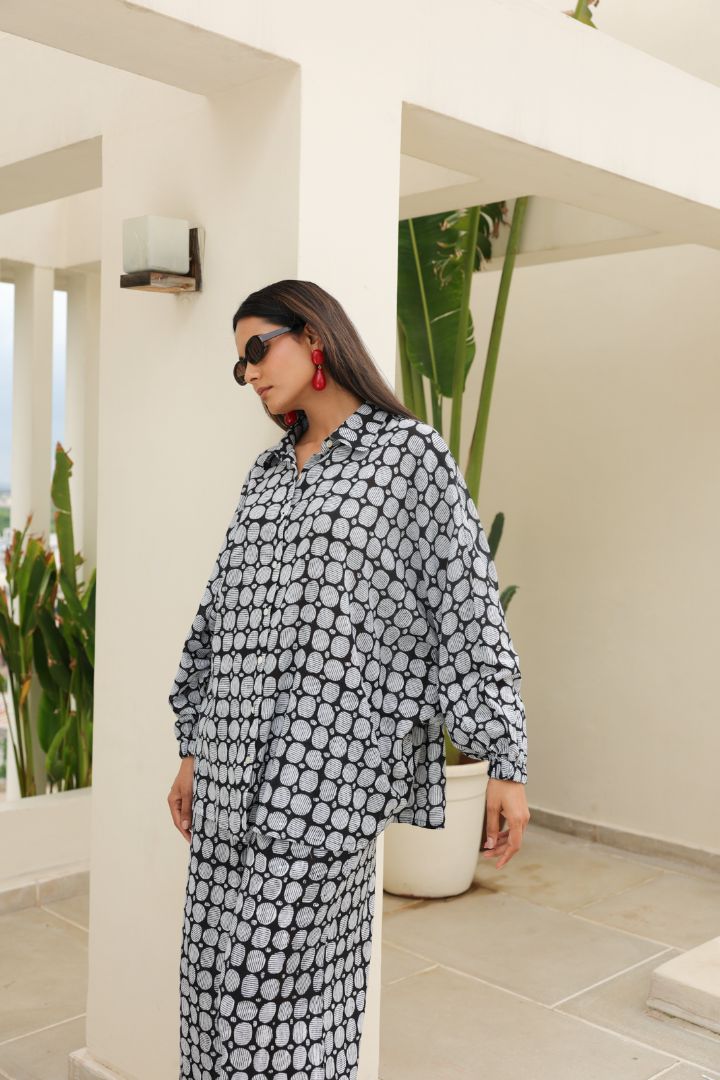 Poppy Blouse in Geometric Print