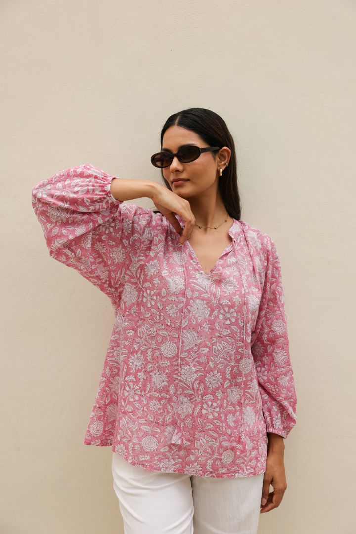 Daisy Top in Pastel Pink