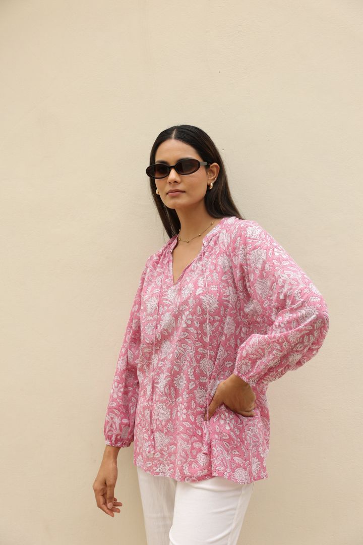 Daisy Top in Pastel Pink