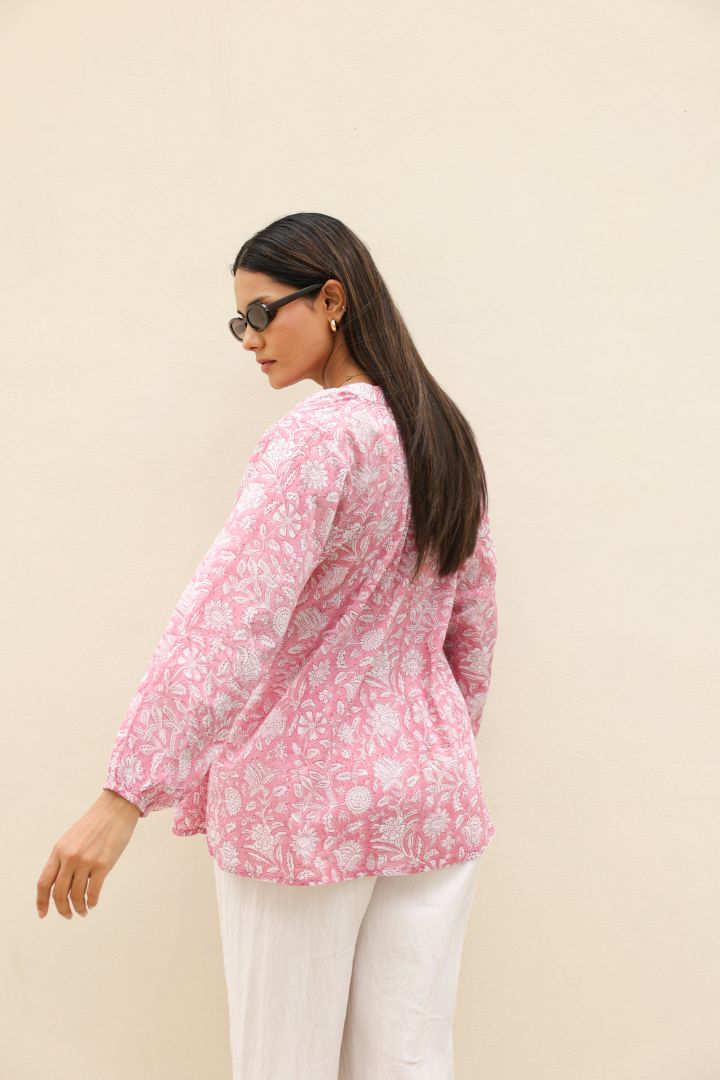 Daisy Top in Pastel Pink