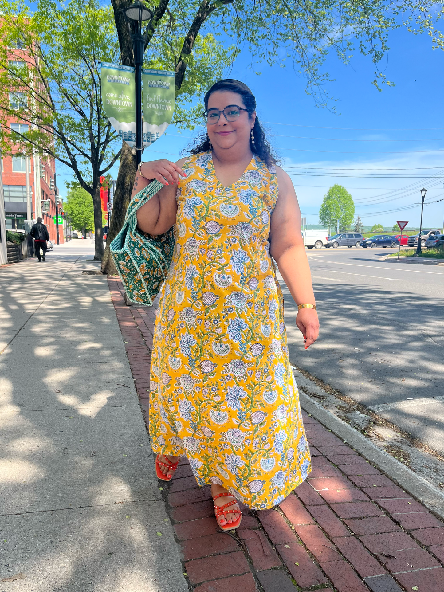 A-line Maxi Dress in Yellow