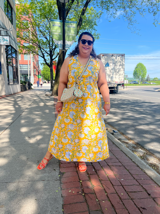 A-line Maxi Dress in Yellow