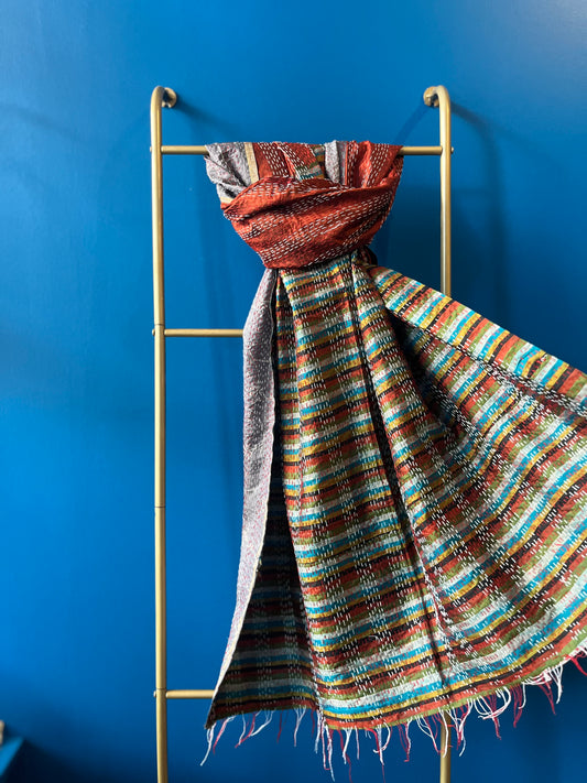 Silk/Silk Blend Scarf Wide - Pattern 9