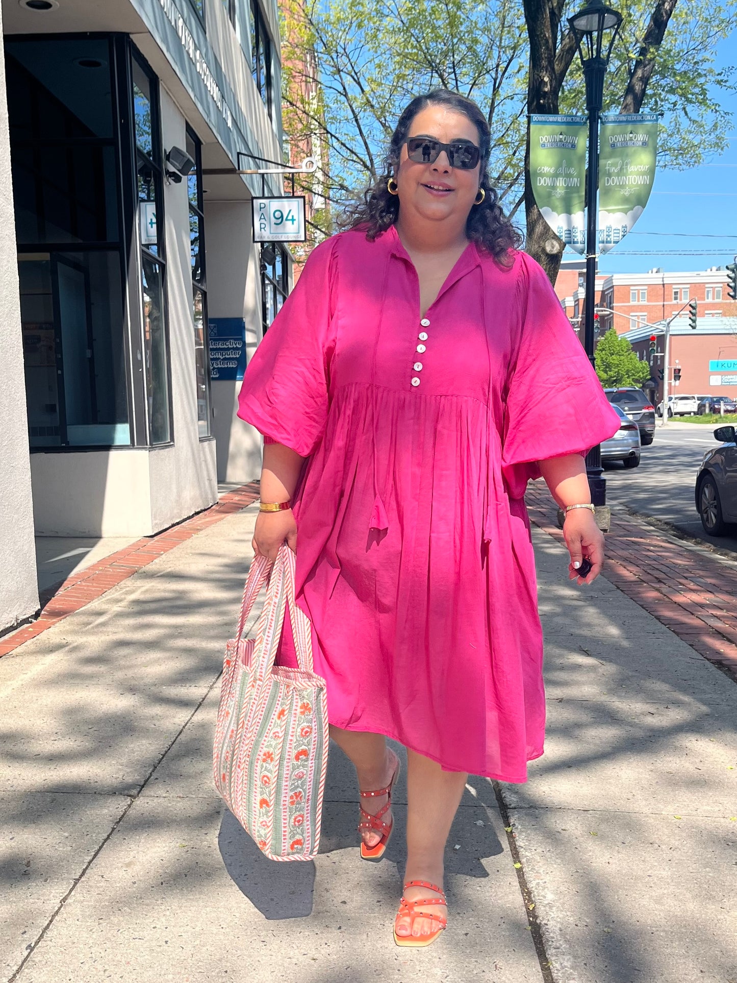 Dress in Fuschia Pink