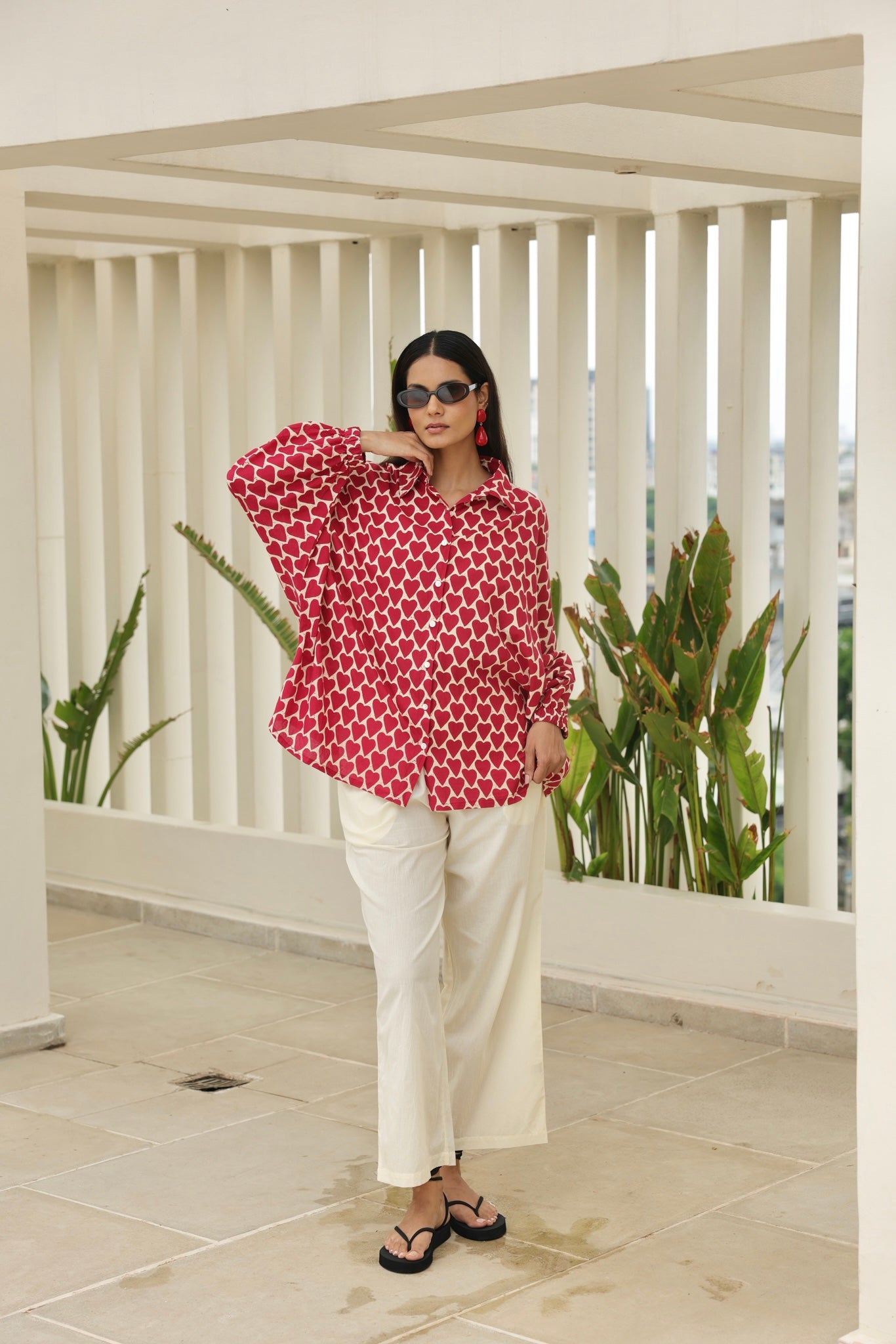 Poppy Blouse in Red