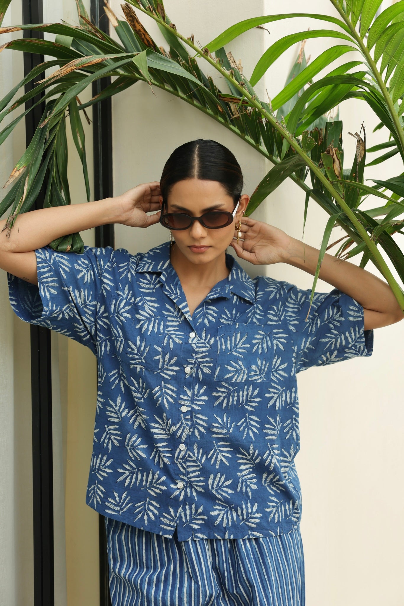 Begonia Blouse in Indigo