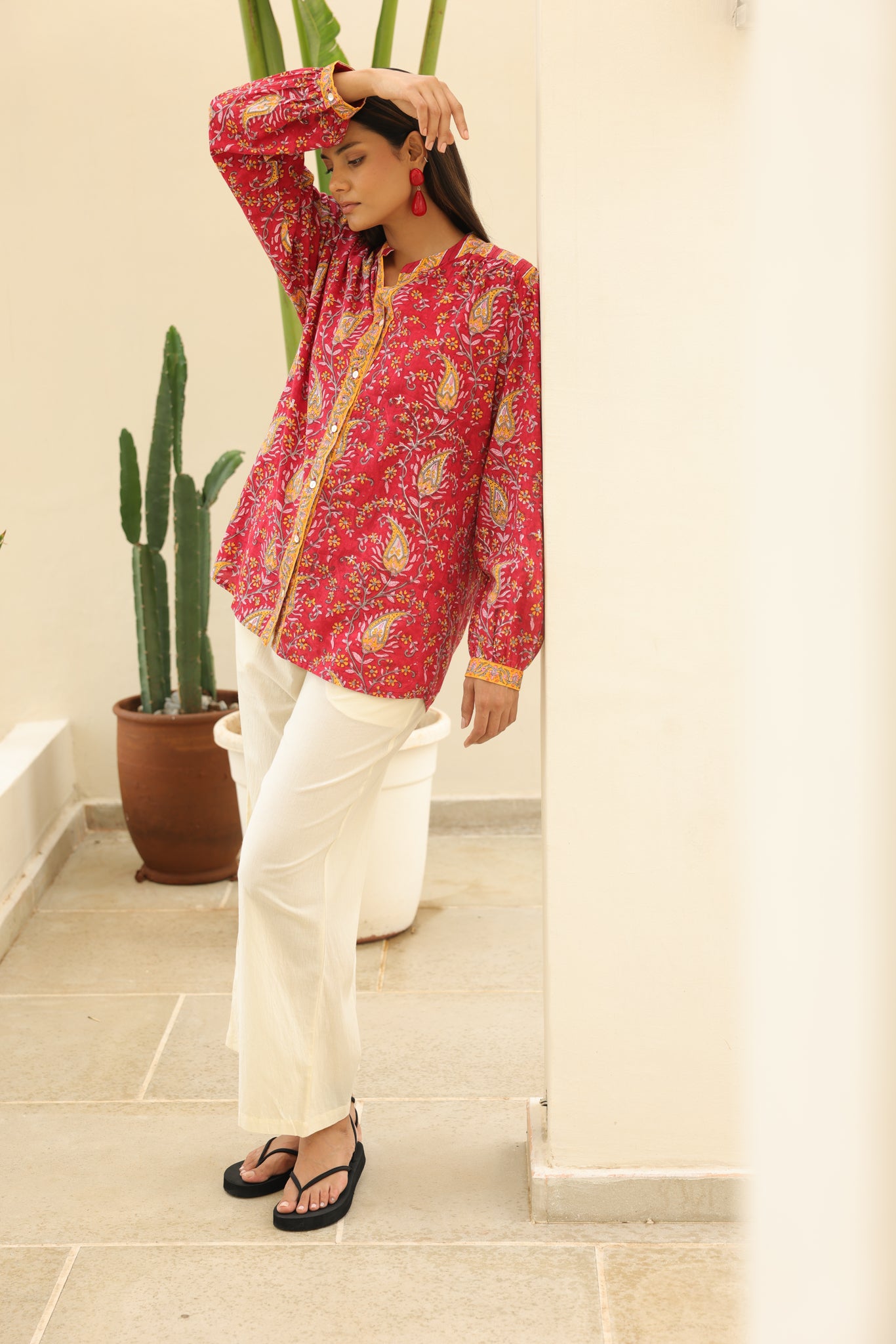 Gardenia Blouse in Red
