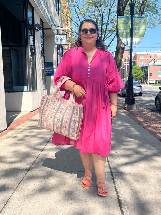 Dress in Fuschia Pink