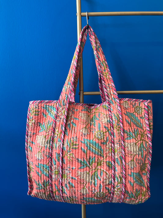 Tote Bag in Peach