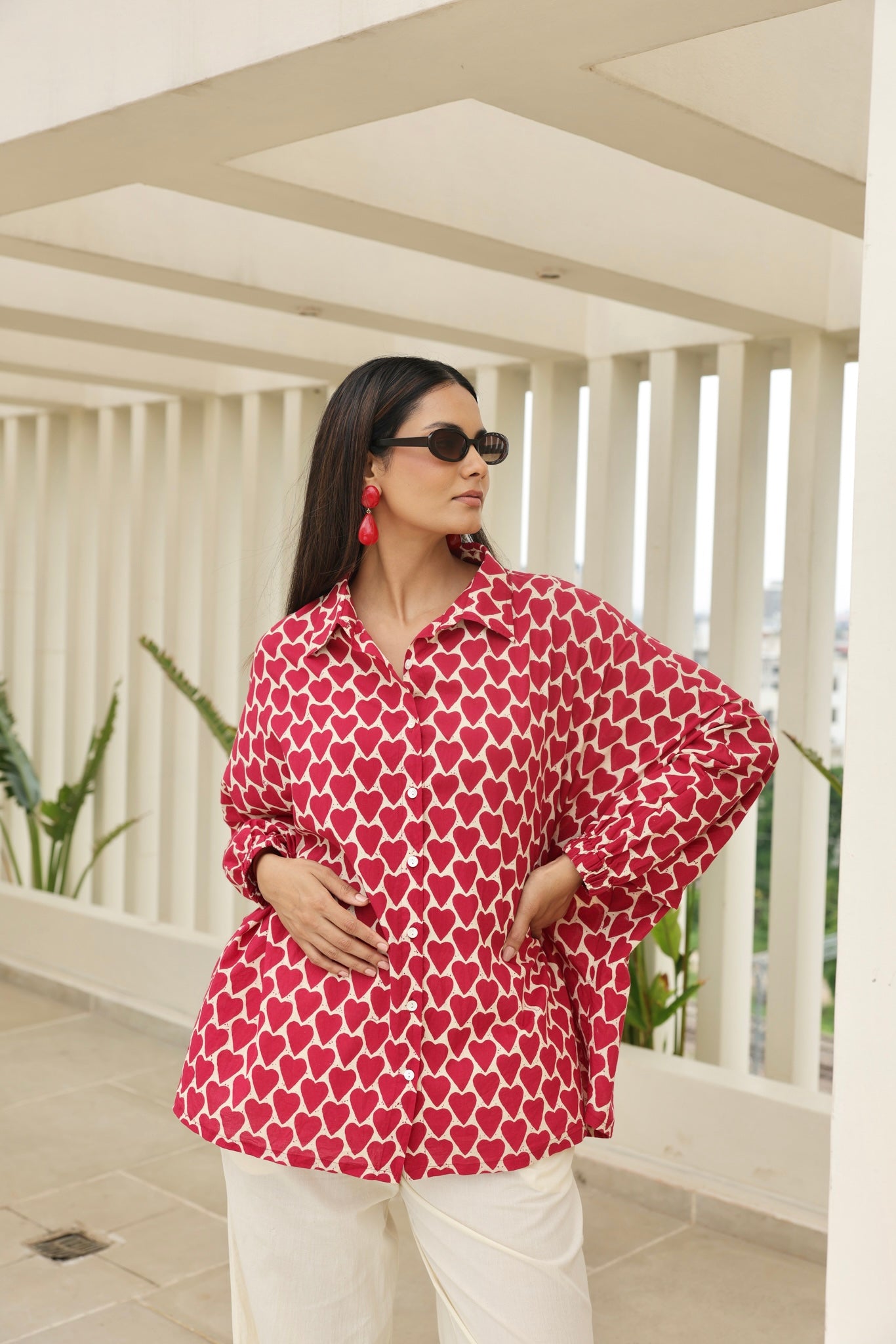 Poppy Blouse in Red