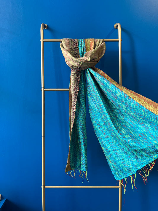 Silk/Silk Blend Scarf Narrow- Pattern 3