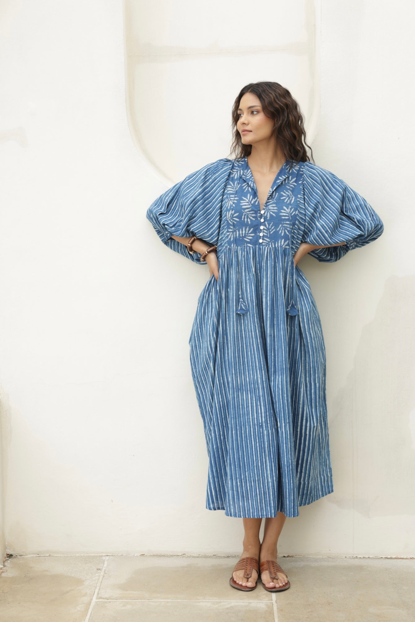 Tulip Maxi Dress in Indigo  Happy Hatti