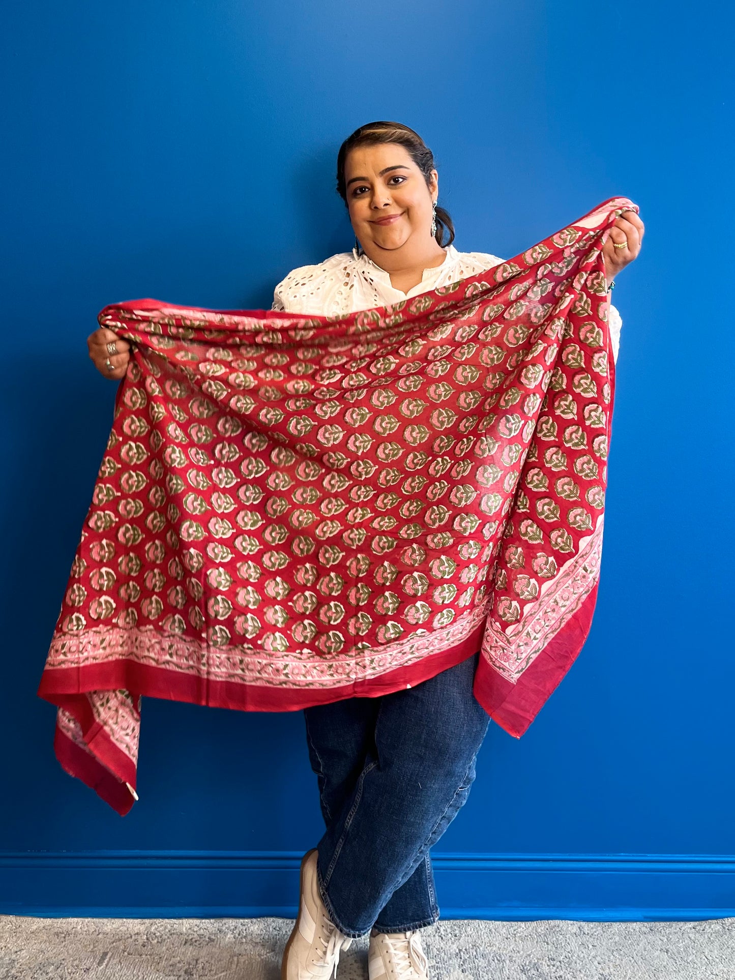 Garden Scarf in Red