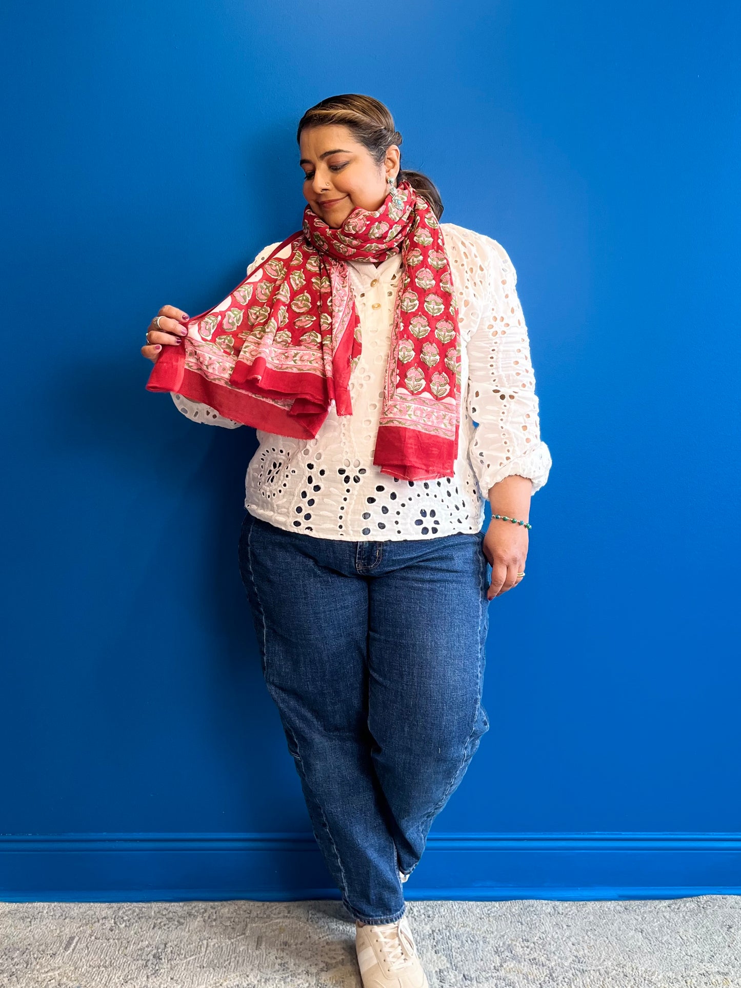 Garden Scarf in Red