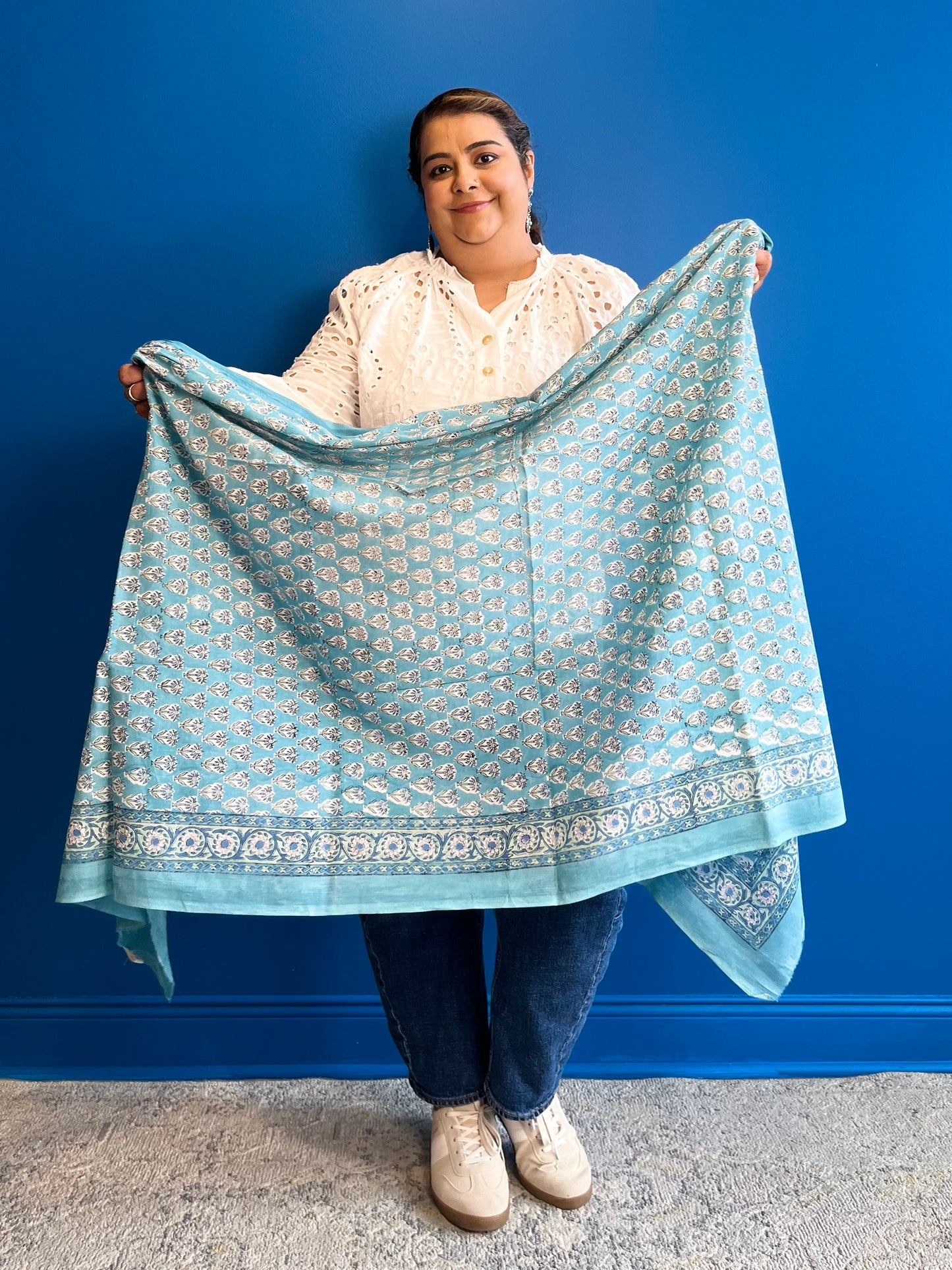 Garden Scarf in Lt. Teal Blue