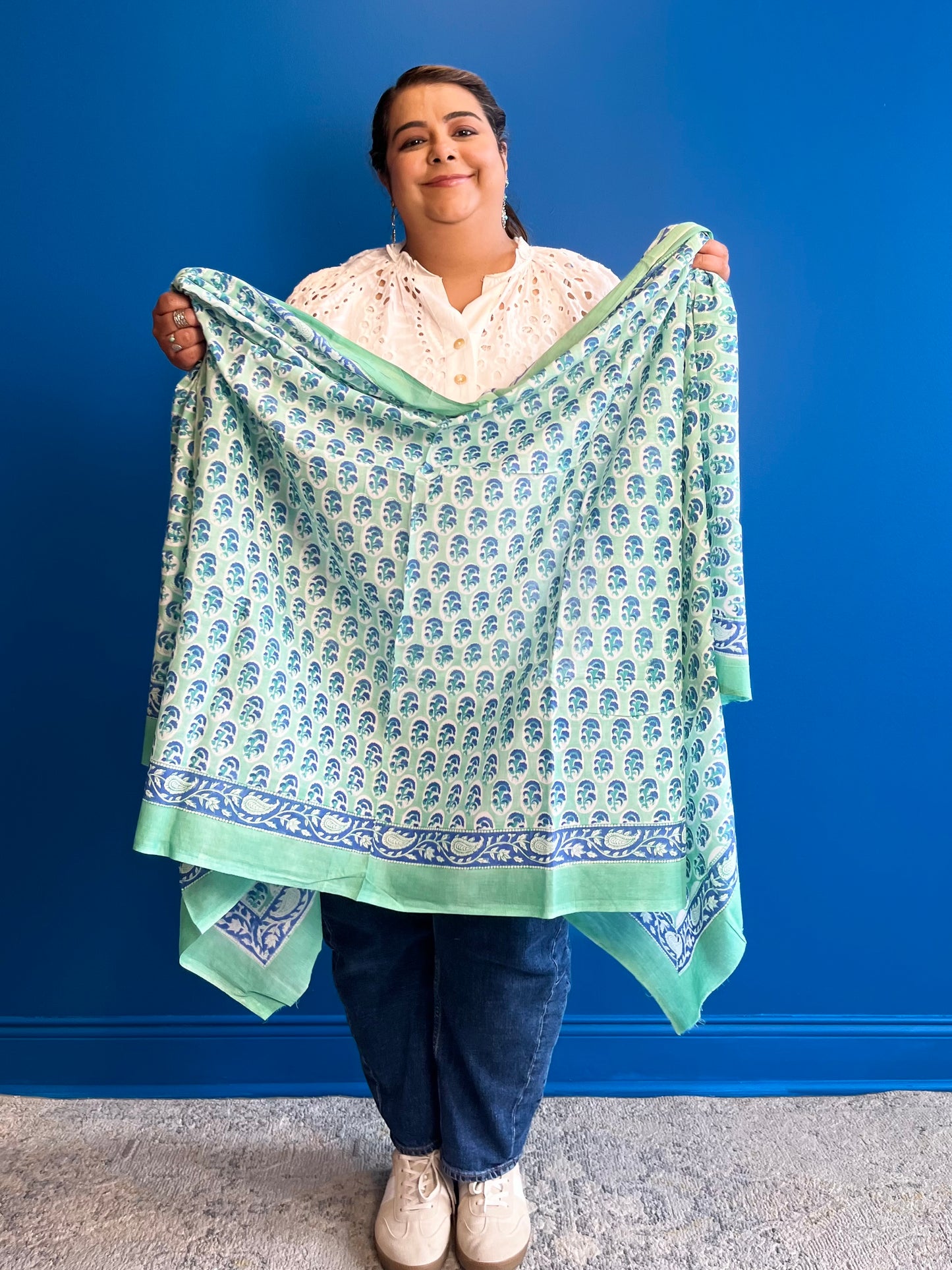 Garden Scarf in Sea Green