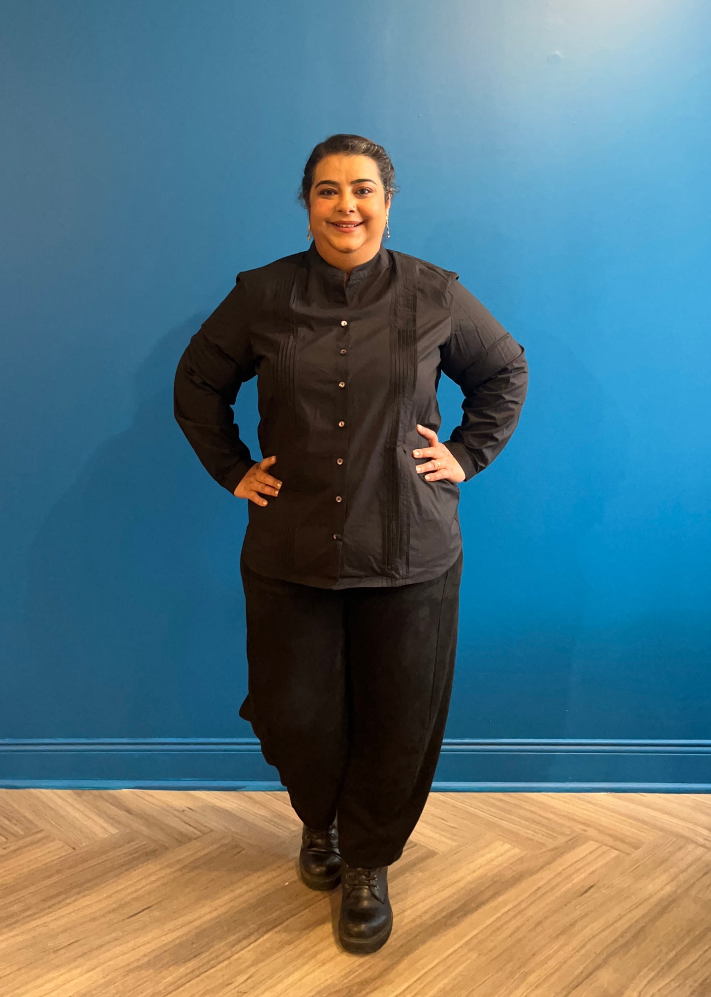 Blouse with Tucks ~ Black