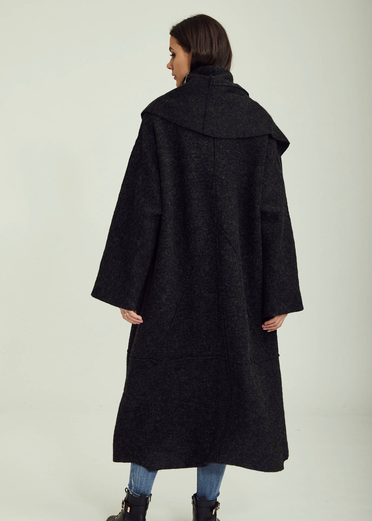 Wool Coat in Black