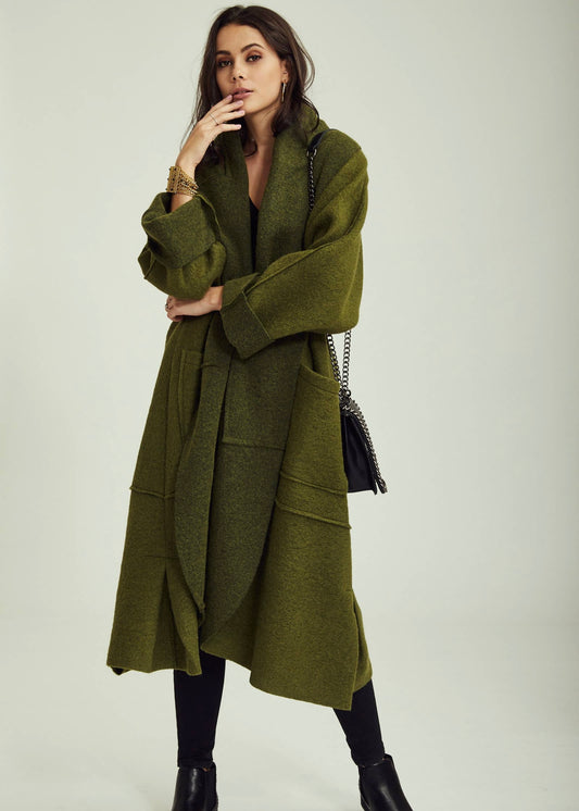 Wool Coat in Persimmon