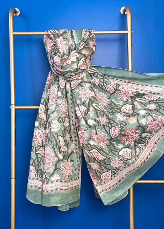 Cotton Scarf- Lt.Green