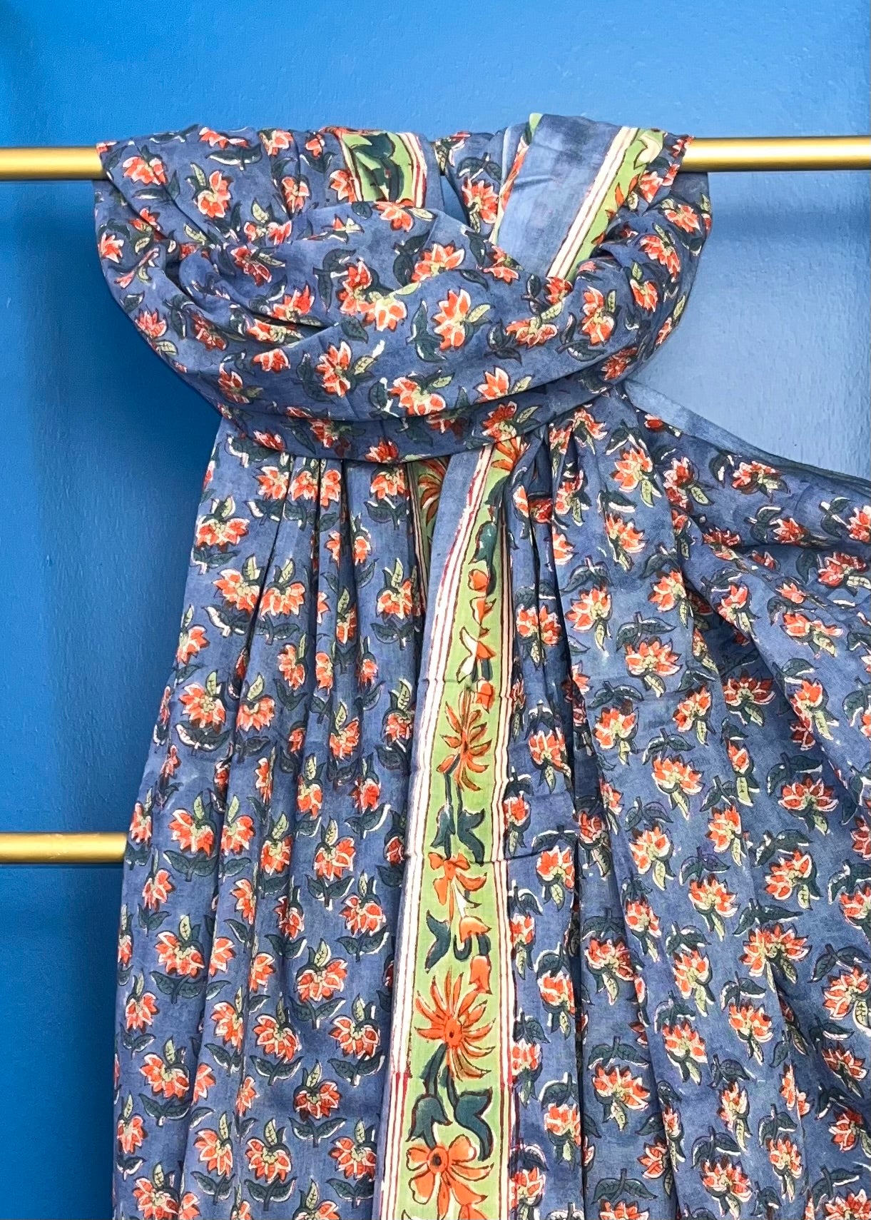 Cotton Scarf- Denim Blue