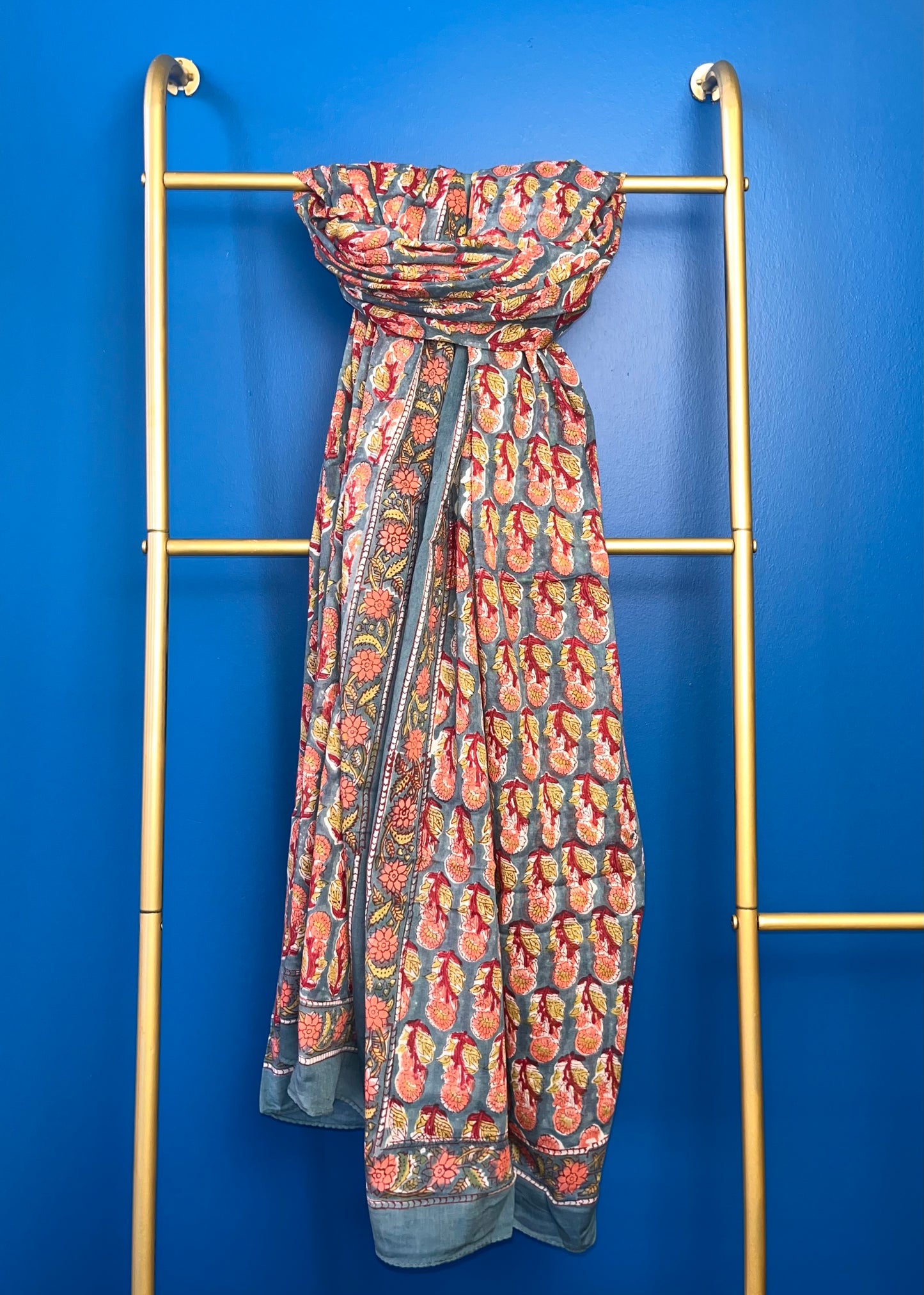 Cotton Scarf- Teal Blue