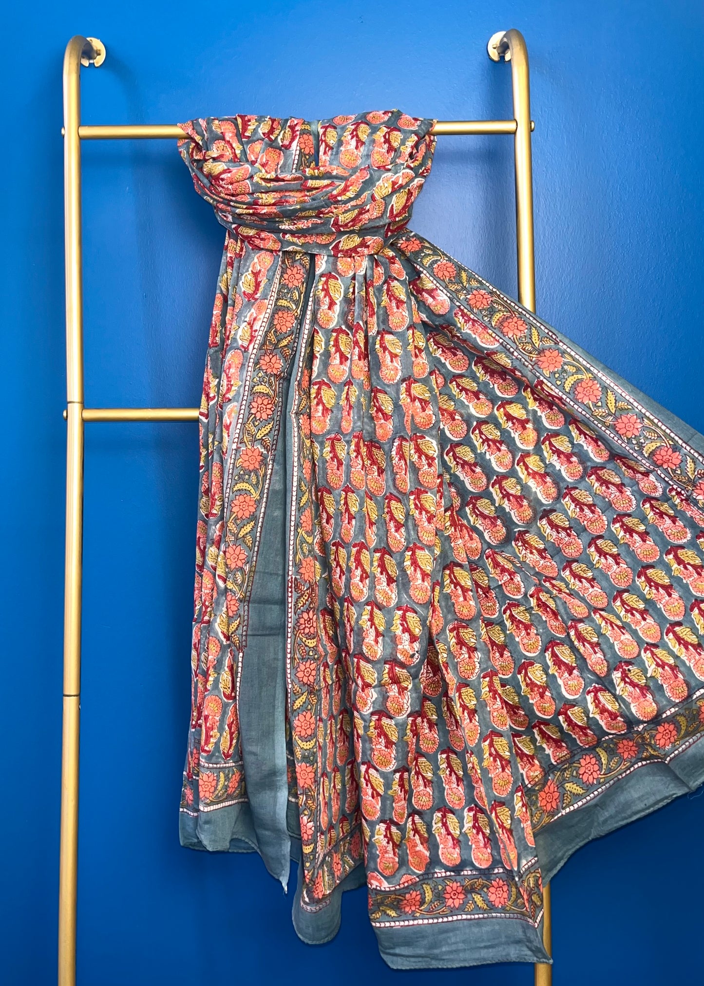 Cotton Scarf- Teal Blue