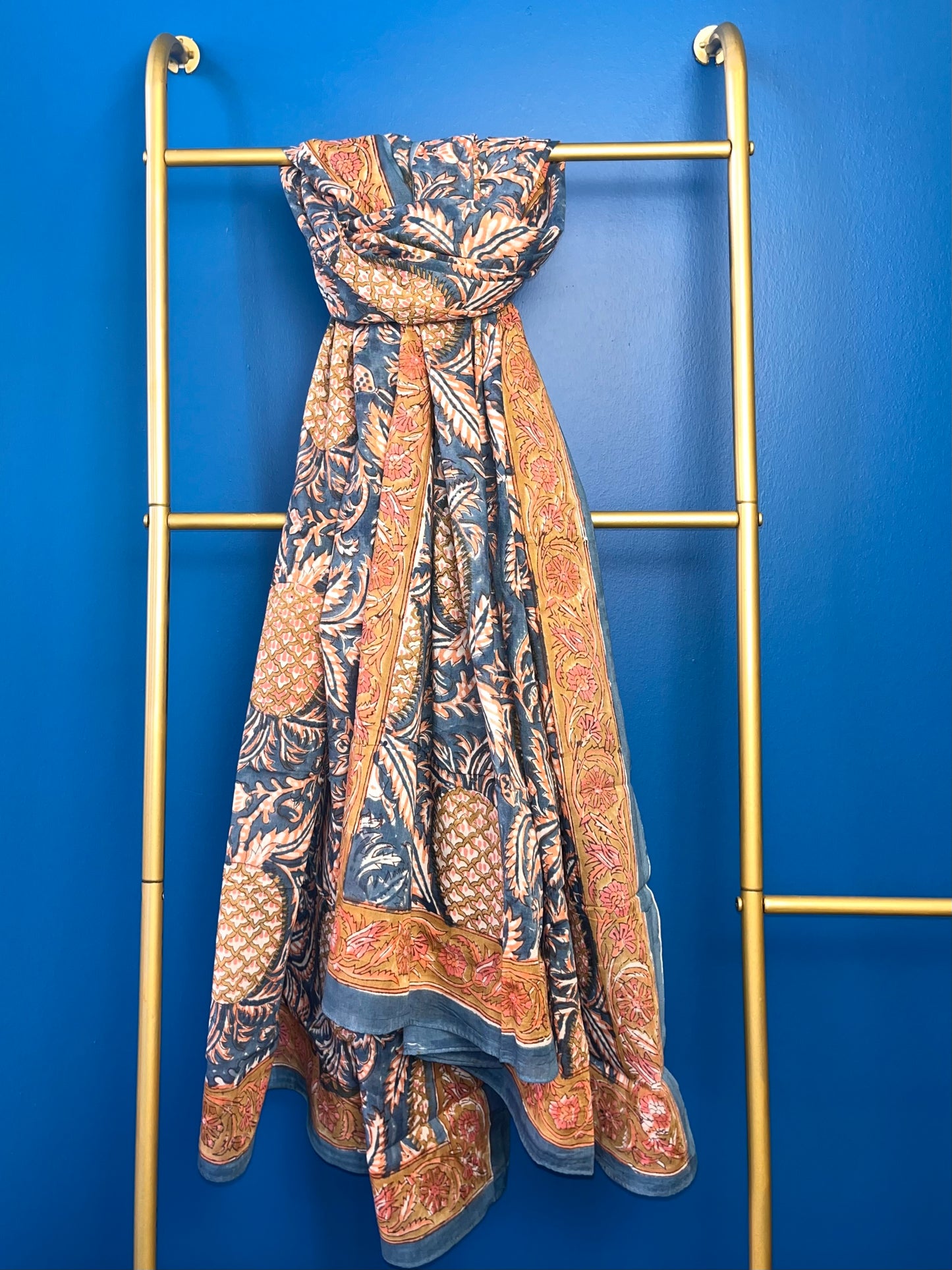 Cotton Scarf- Cerulean Blue