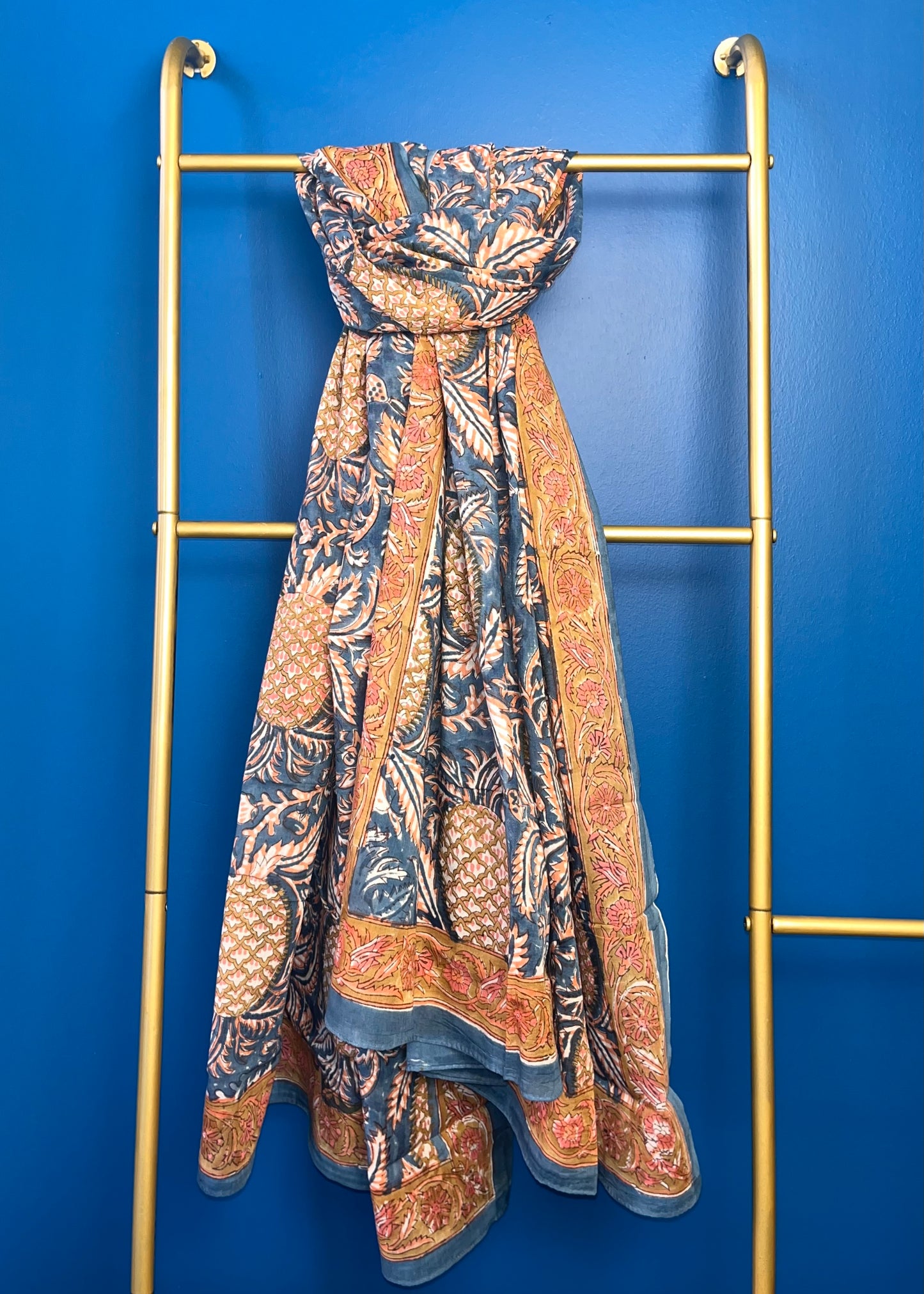 Cotton Scarf- Cerulean Blue