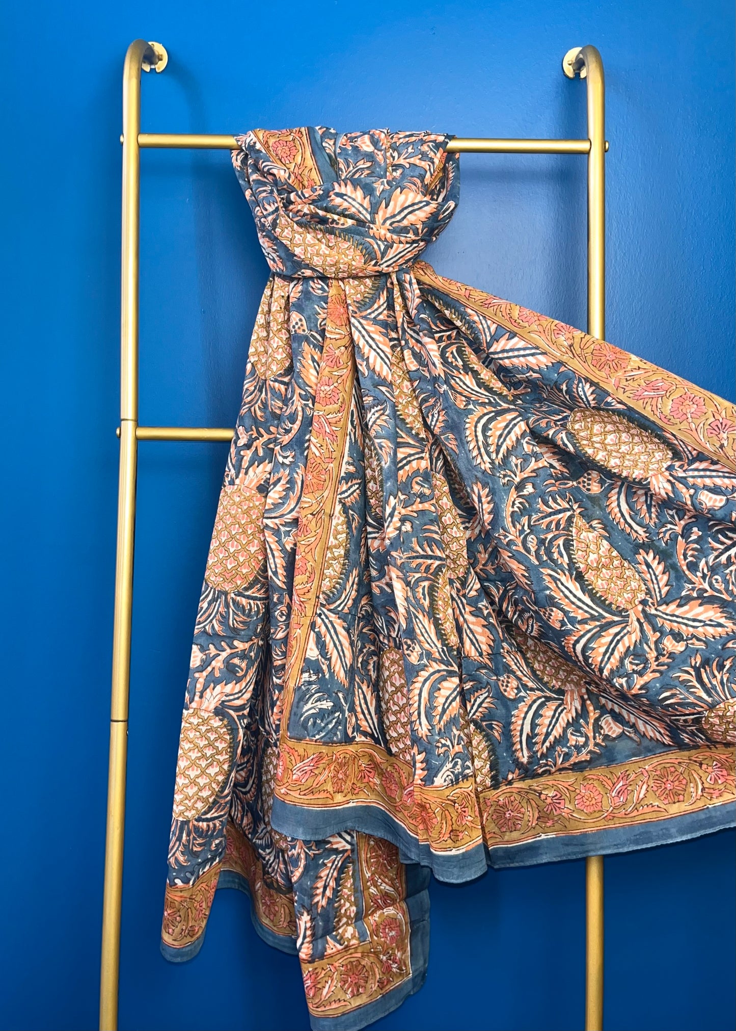 Cotton Scarf- Cerulean Blue