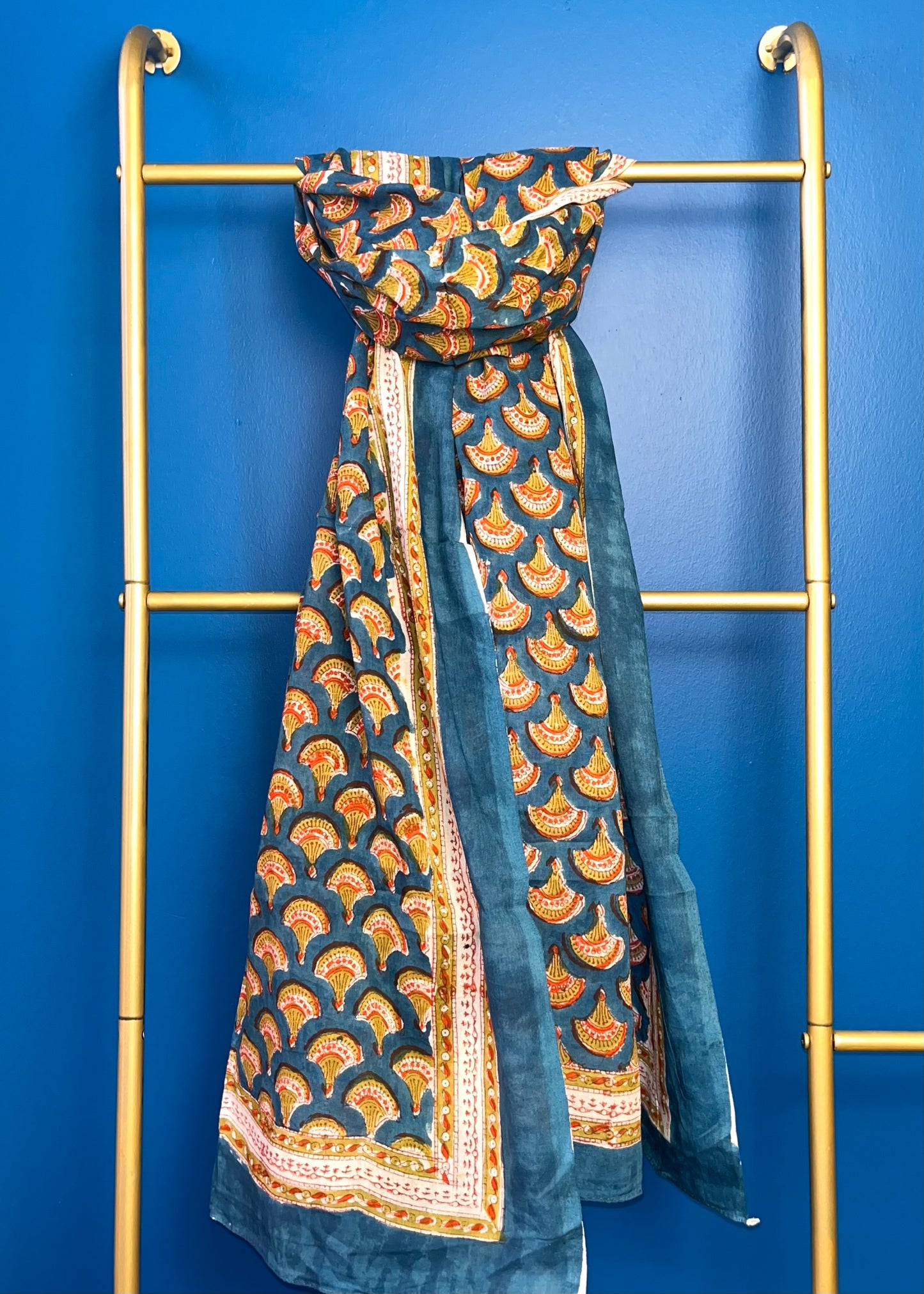 Cotton Scarf- Jewel Blue