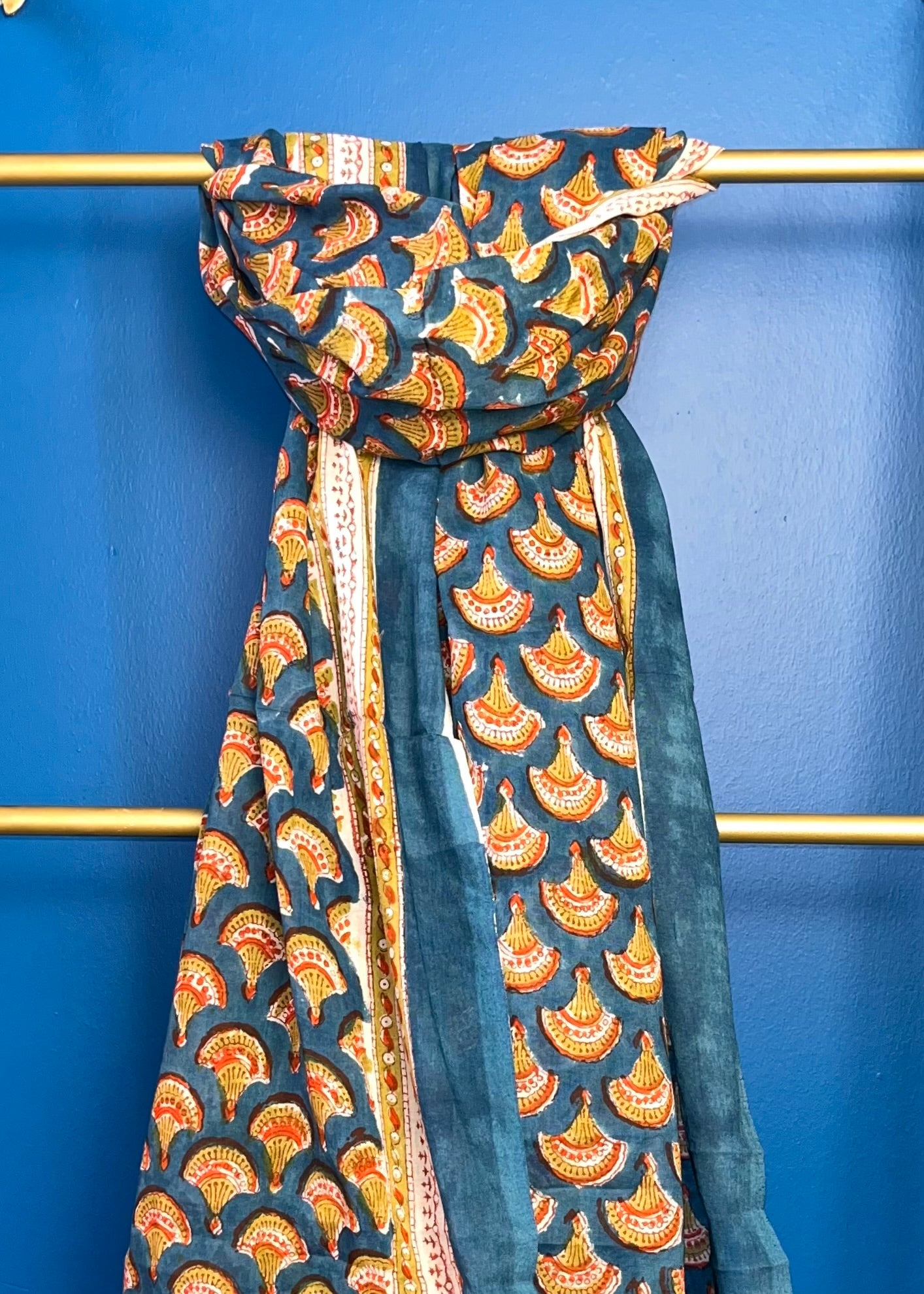 Cotton Scarf- Jewel Blue