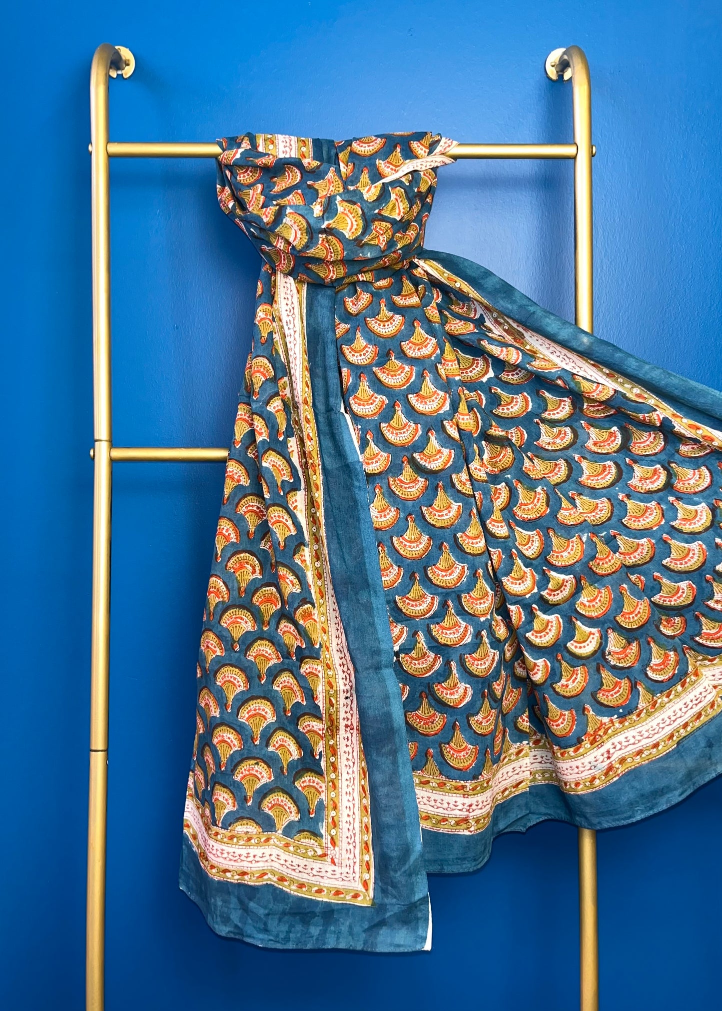 Cotton Scarf- Jewel Blue