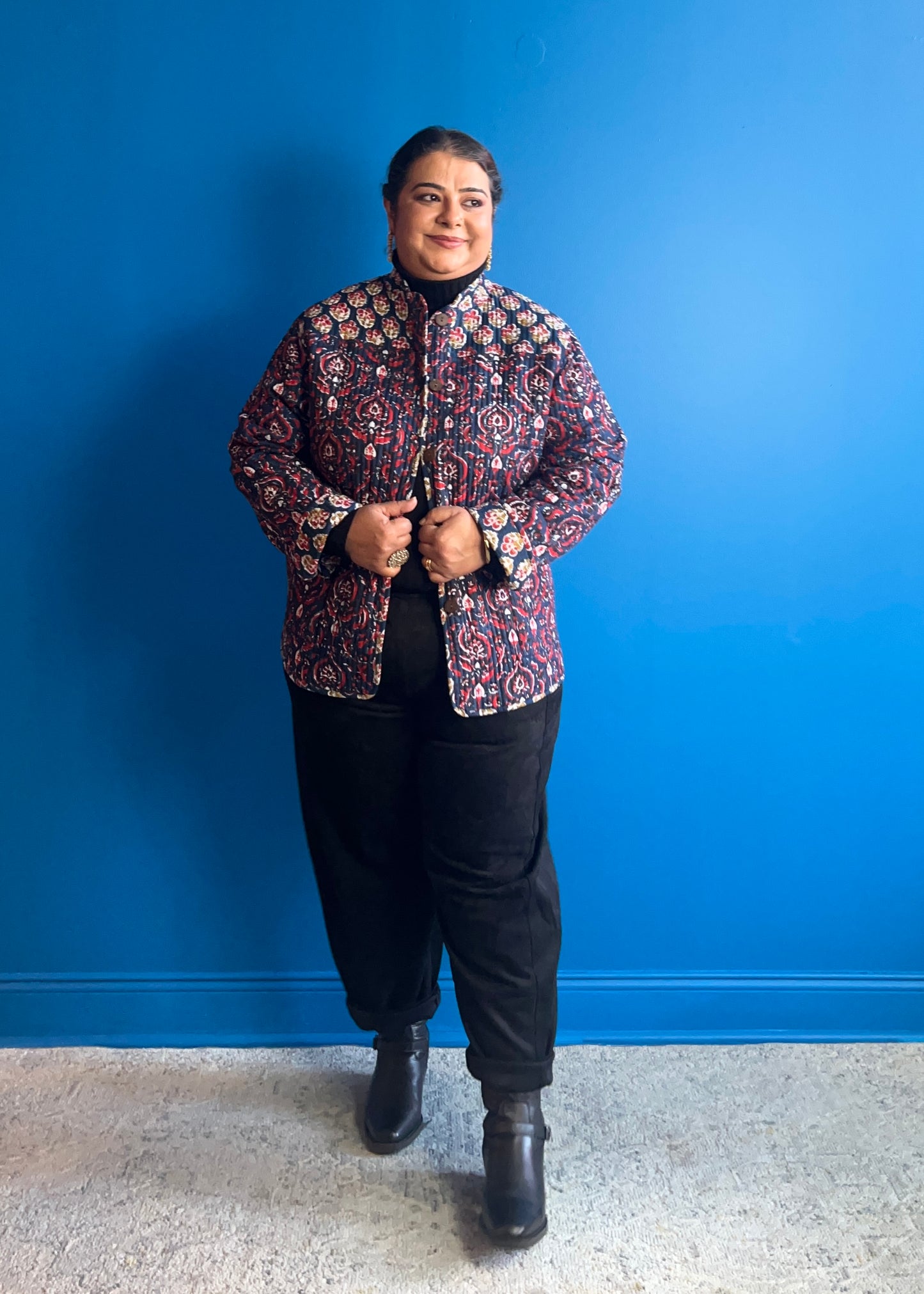 Reversible Jacket - Navy Blue Red